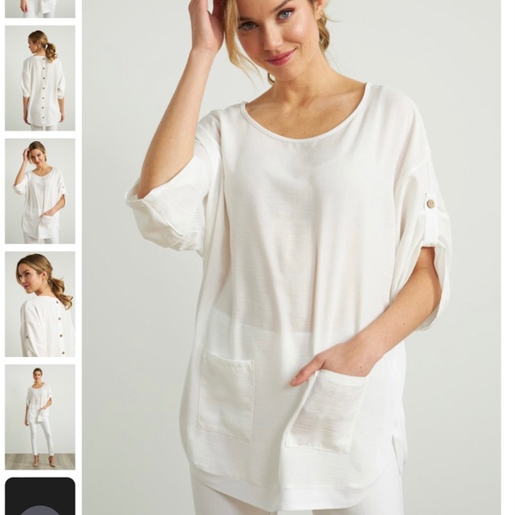 Joseph Ribkoff Fuchsia Top - Picture 1 of 6